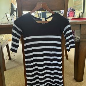 Sail to stable girls blue striped dress